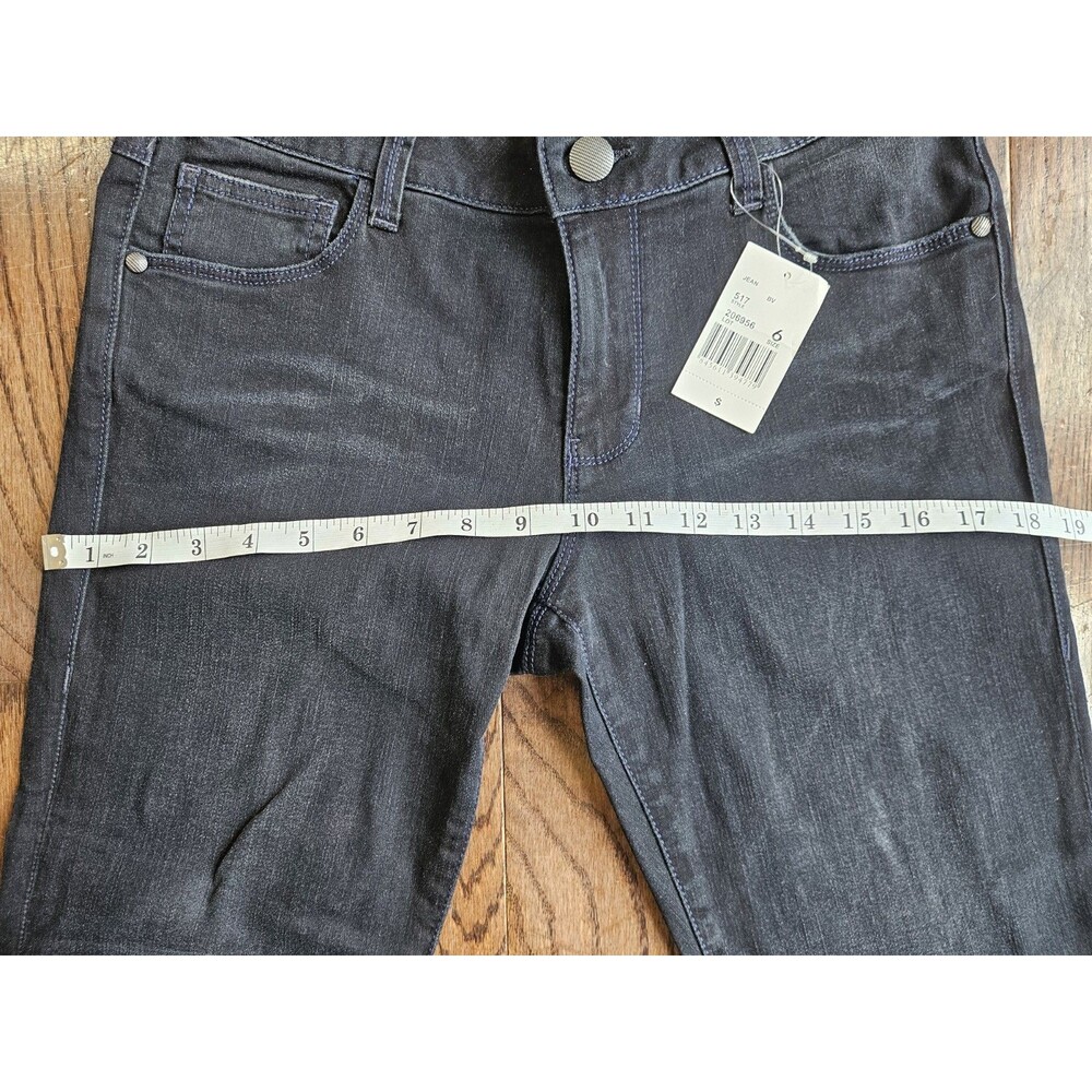 CAbi #517 Black Dark Wash Jeans STRETCH Cropped NWT Women's Size 6 - Picture 10 of 15